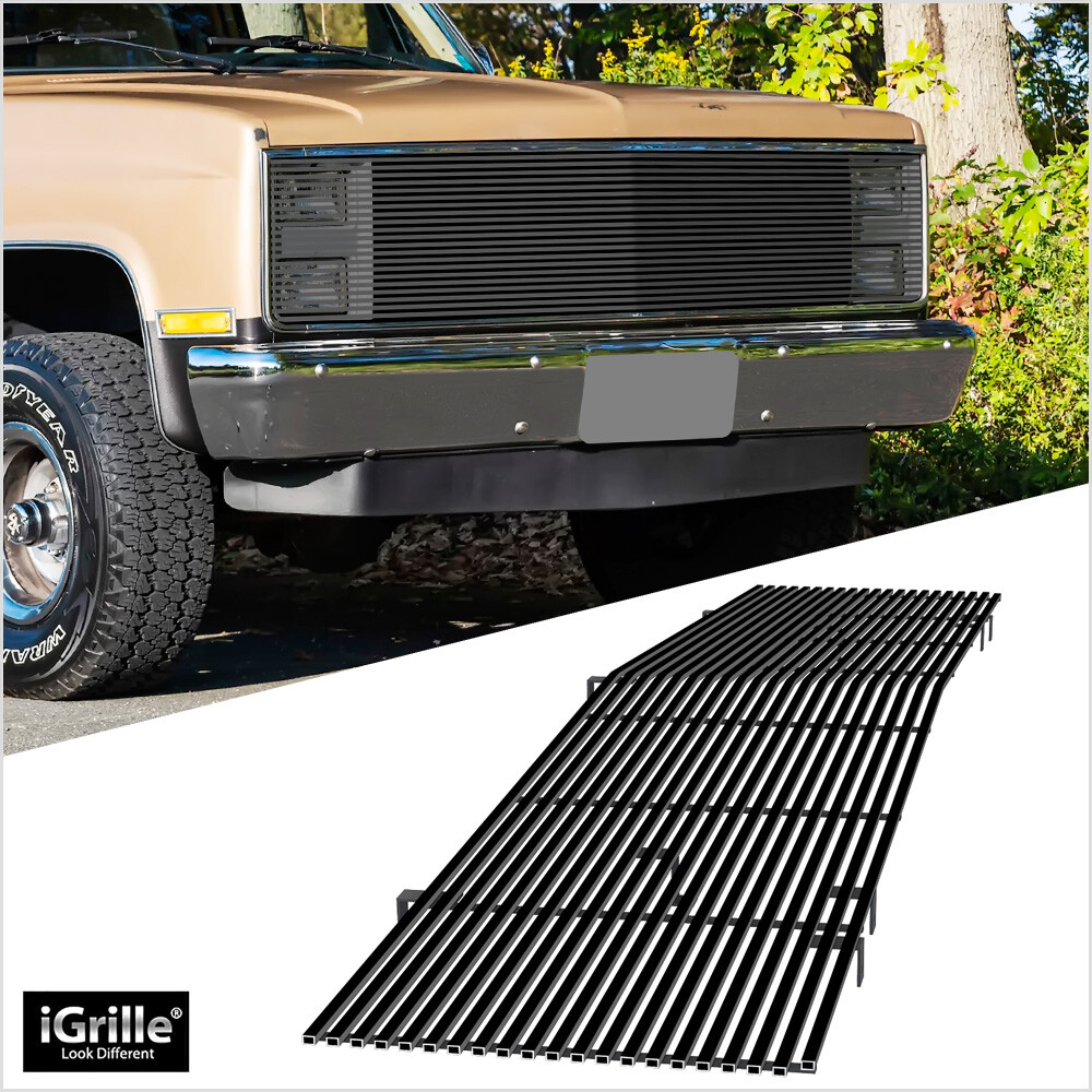 Fits 1981-1987 Chevy GMC C/K Pickup Phantom Upper Stainless Black