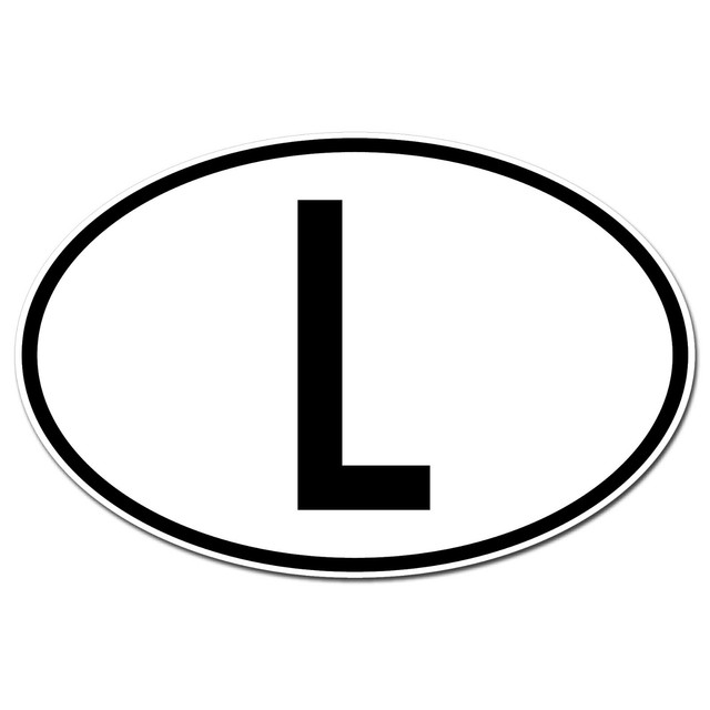 L Sticker Car Sticker Lux Lu Lexemburg Land Country Codes 4061963019931
