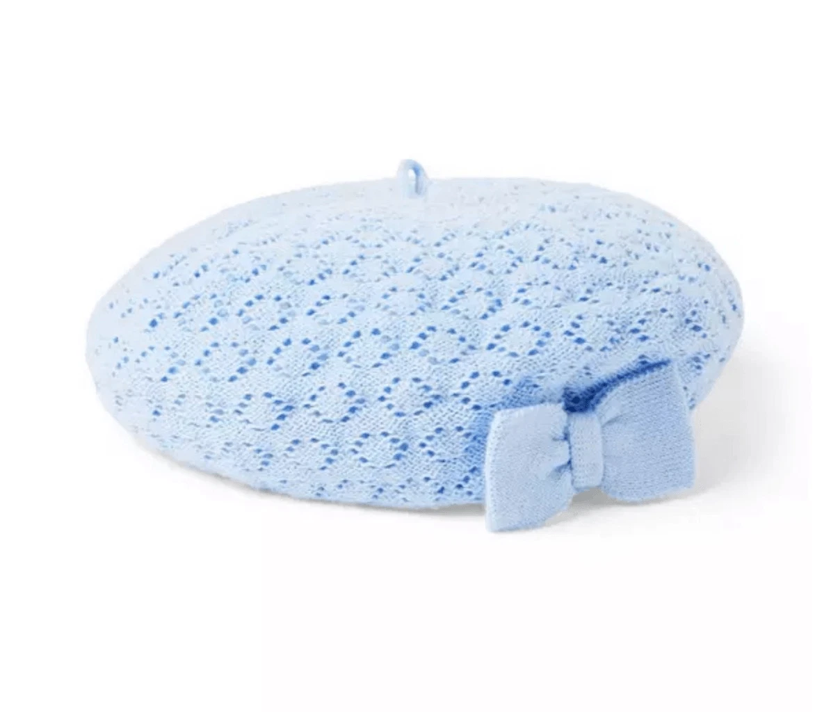 Janie & Jack $33 Pointelle Sweater Beret in Blue Size 0-6 Months NWT