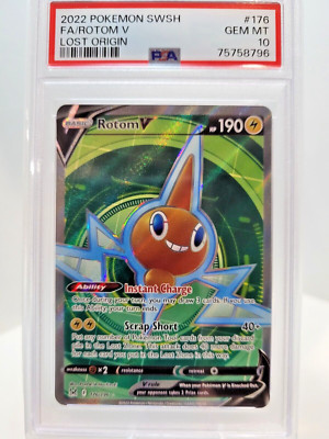Pokemon 176/196 Rotom V PSA 10 - Lost Origin | eBay