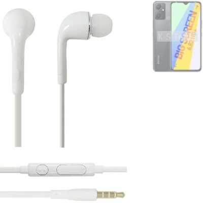 Earphones für Infinix Smart 6 Plus X6823C in ear headset stereo Ohrstecker wei?