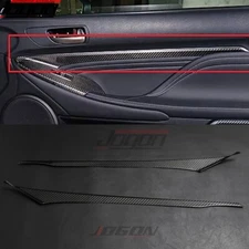 Carbon Inner Door Panel Strips Bezel For Lexus RC200t 300 350 F Sport 2015 16-22