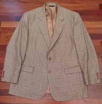 BROOKS BROTHERS 346 Spring/Summer Men's BEIGE Plaid Wool
