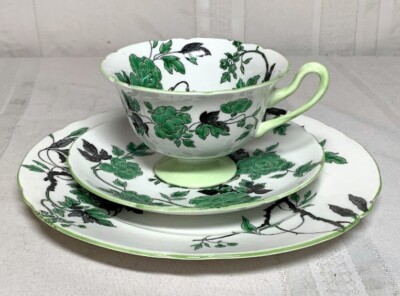 SHELLEY, FINE BONE CHINA, OVINGTON PATTERN, SALAD PLATE, TEACUP & SAUCER, NICE~~