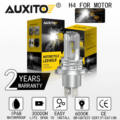 H4 9003 HB2 LED Bulb Hi/Lo Beam White Motorcycle Headlight High Power - Picture 1 of 8