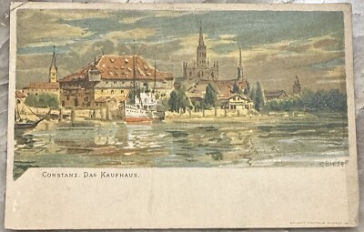 Vintage Postcard c1898 By Carl Biese Constanz Das Kaufhaus Germany Unposted