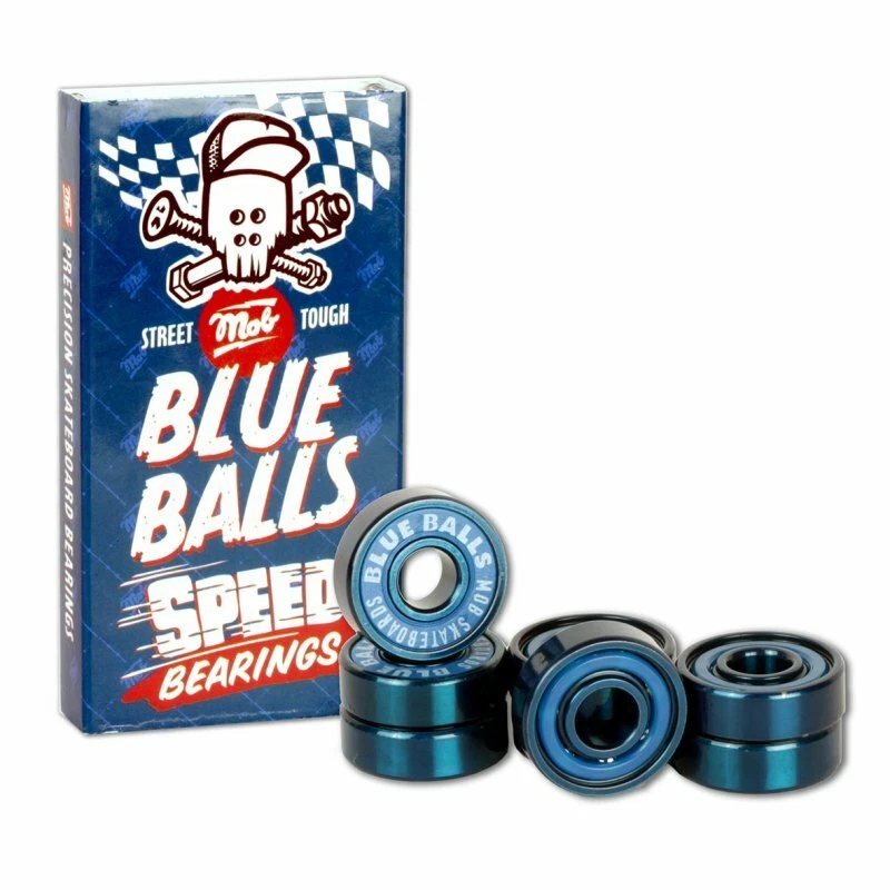 MOB SKATEBOARDS ABEC-5 "Blue Balls" Speed Bearings / Skateboard Kugellager Set
