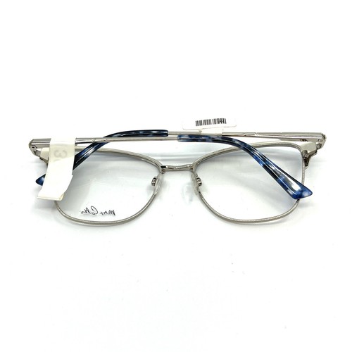 Max Cole MC1516 COL 50 Blue Silver Clubmaster Round Eyeglasses Frame 53-17-140 - 第 10/10 張圖片
