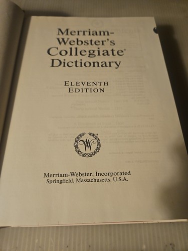 2019, "Merriam-Webster's Collegiate Dictionary" by Merriam-Webster Hardcover - Picture 4 of 8