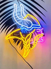 Minnesota Vikings Acrylic 17"x14" Neon Sign Light Gift Show Room Home Artwork