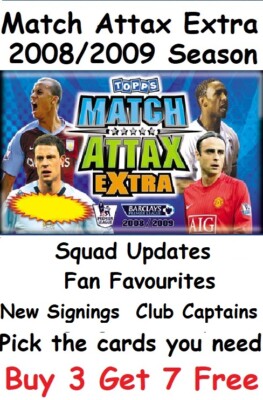 Match Attax Extra 2008/09 Kader Updates Clubkapitäne Neuverpflichtungen 2008/2009 