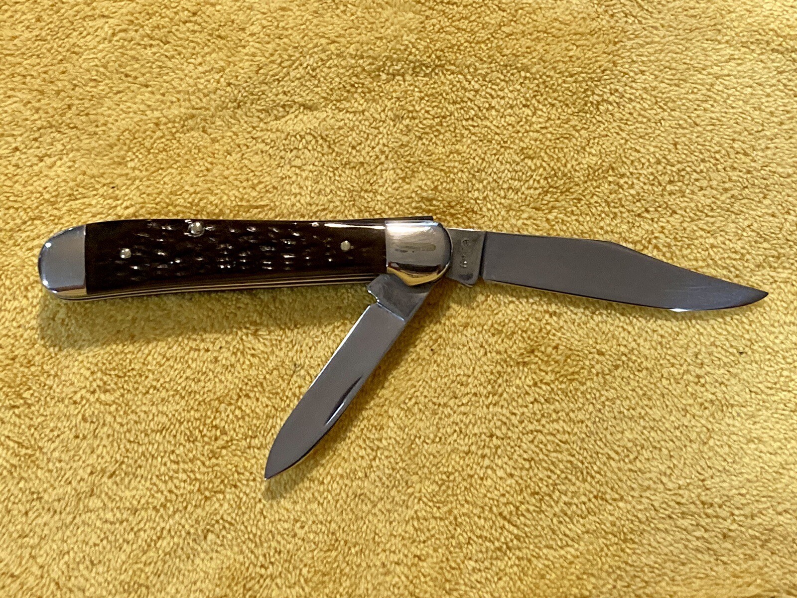 CASE XX CUTLERY CO USA 1978 BROWN B0NE 6249 LARGE COPPERHEAD JACK KNIFE