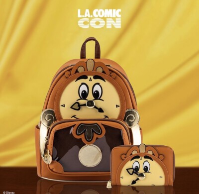 Loungefly Beauty & the Beast COGSWORTH Cosplay Backpack & Wallet