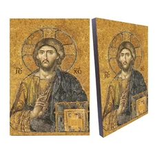 Christ Pantocrator icon from  Hagia sophia, mosaic icon, Byzantine Orthodox Icon