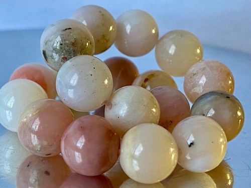 7" "Inca Treasure/Love/Galactic Chakras"~Peruvian PINK OPAL Round Bracelet C1393 - Picture 4 of 7