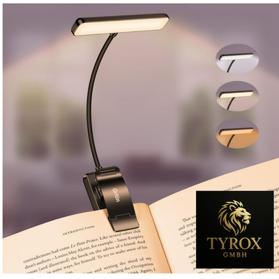 Gritin Reading Lamp Book Clamp, USB Rechargeable Book Lamp with 19 LEDs, 3
