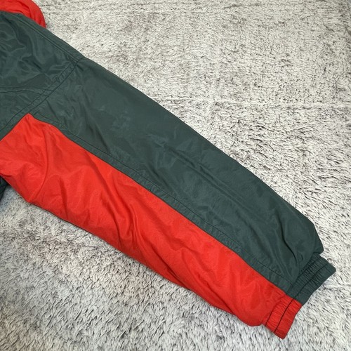 VTG Fila Jacket Mens L Large Green Puffer 90s 1/4 Zip Pullover Spell Out Logo - Picture 15 of 20