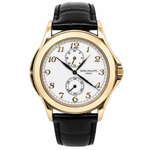 Patek Philippe Travel Time 37mm 18k Yellow Gold White Dial Men...