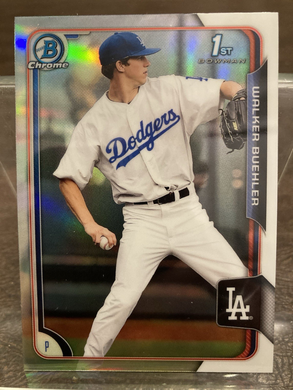 2015 Bowman Draft Chrome Walker Buehler 1st Bowman Refractor #46 Red Sox