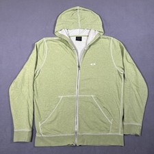 Oakley Men's Full Zip Hoodie Sweatshirt Green Large Cotton Blend Activewear