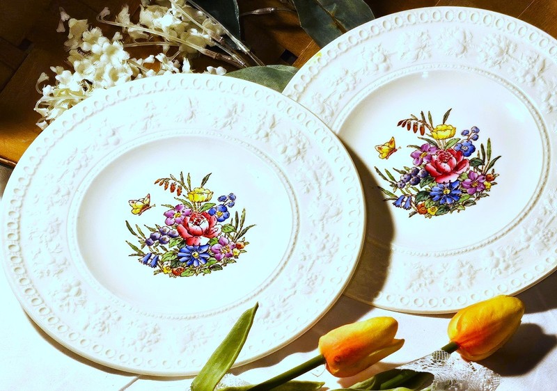 Vintage Wedgwood Tintern Lot of 2 Salad Plates