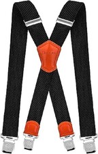 Decalen Mens Suspenders Very Strong Clips Heavy Duty Braces Big and Tall X Style