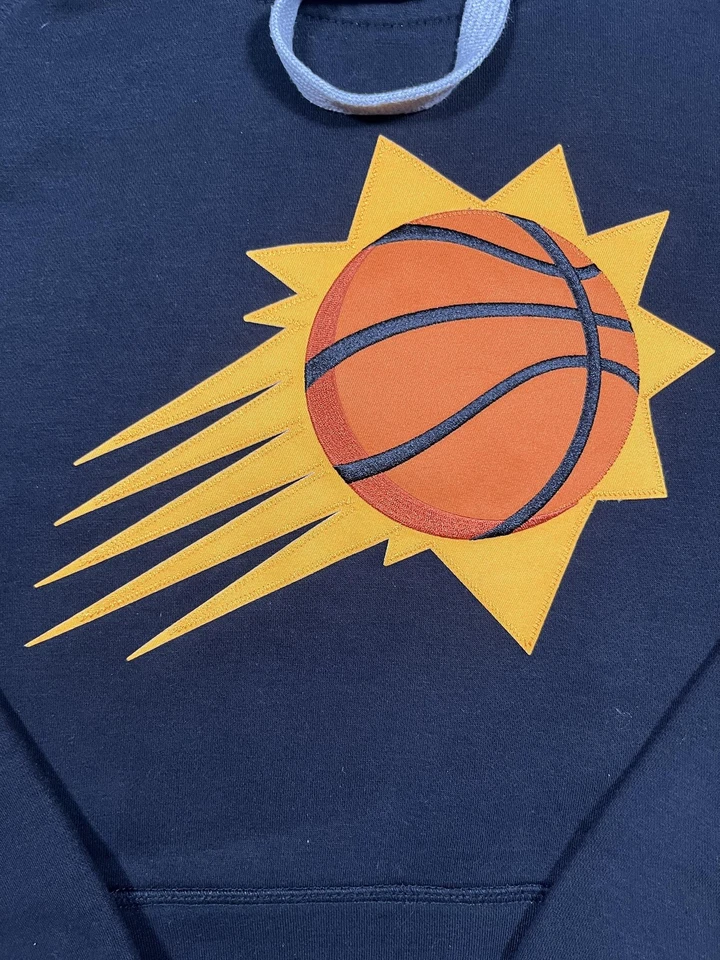 Phoenix Suns Sudadera con Capucha Para Hombres Mediana Negra NBA Baloncesto Pullover Polar Sudadera Foto 4 de 4