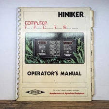 Hiniker Computer Facts Continuous Tracking System Operator's Manual, Issued 1979