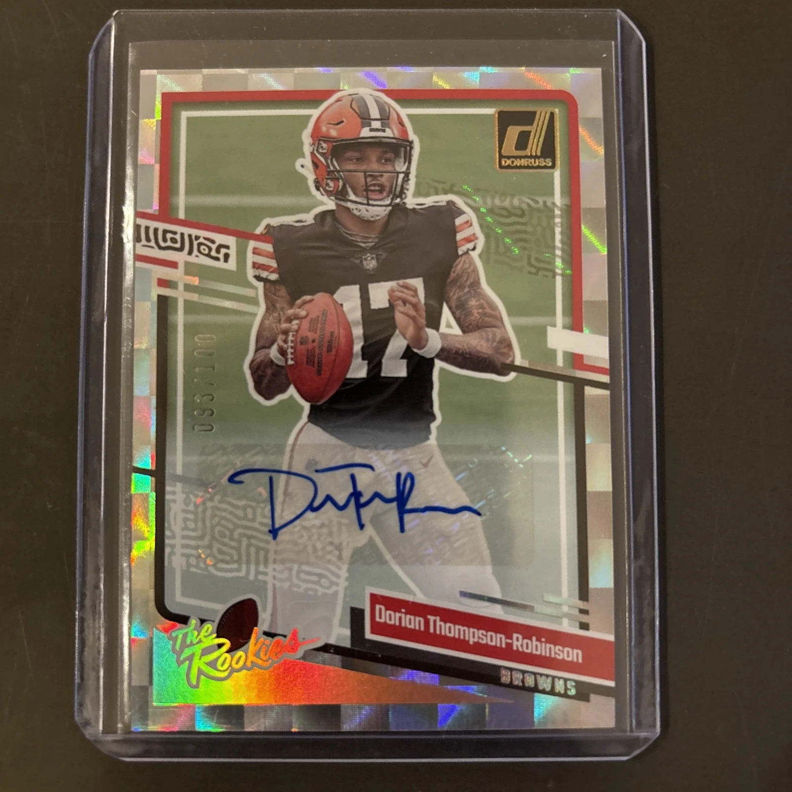 2023 Donruss The Rookies Dorian Thompson-Robinson Auto RC #/100 Cleveland Browns