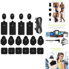 TENS Unit Electrode Pads 20 Pack With Lead Wires Hydrogel Reusable 4 Sizes Set