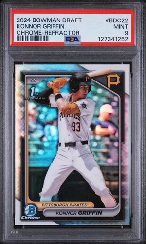 2024 BOWMAN DRAFT CHROME-REFRACTOR #BDC22 KONNOR GRIFFIN PSA 9