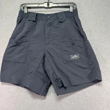 AFTCO Mens Fishing Shorts Size 32 Charcoal Gray Utility Cargo Pockets