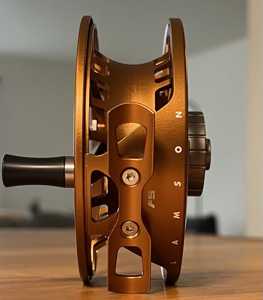 CARRETE DE PESCA CON MOSCA LAMSON LITESPEED F -5+ EN WHISKY, NUEVO, SIN REGISTRAR Foto 3 de 4