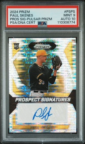 2024 Panini Prizm Paul Skenes RC Prospect Auto Pulsar /199 PSA 9 AUTO 10 #PS-PS