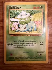 Pokémon TCG Bulbasaur Base Set 44/102 40 HP Common Regular on eBay