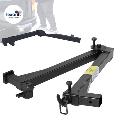 Swing Away Hitch Adapter, 120-Degree Swing Arm, Fits 2-Inch Receiver, 320 Lbs We