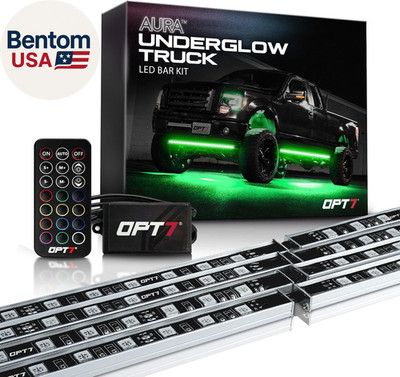 Aura Aluminum Underglow LED Lighting Kit for Truck with Remote Control, 12V Exte