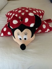 Disney Parks Classic Minnie Mouse Red White Polka Dot 20 Huggable Pillow Pet