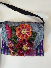 Colorful Embroidered Crossbody Bag Floral Boho Festival Woven Mini Purse