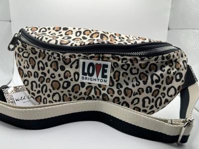 Brighton Love Wild Cat Leopard Print Belt Bag Crossbody Fanny Pack NWT
