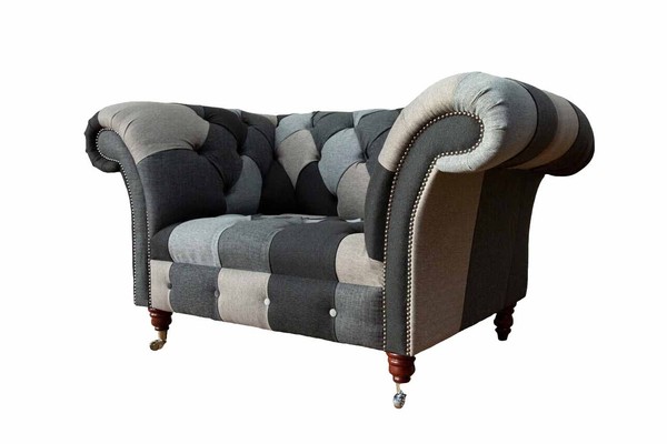 Sofa 1 Sitzer Textil Lounge Luxus Polster Sitzer Neu Sessel Design Couch-image