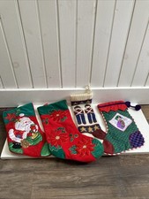 Vintage Christmas Stockings Lot Of 4
