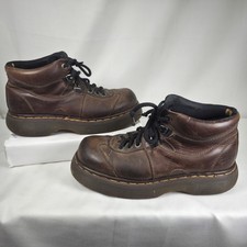 Vintage Doc Martens Chunky Platform Mens Us Size 8 /UK 7 Brown Leather Boots