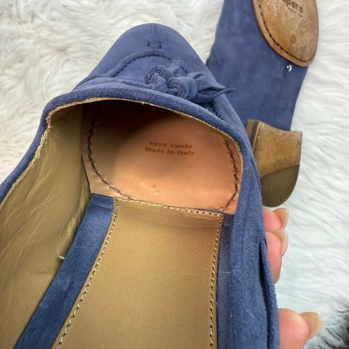 Raparo Herren Blau Wildleder Slipper Halbschuhe Gr. 9,5 (UK 8,5) Designer Luxus - Bild 13 von 24