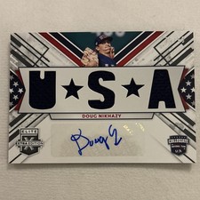 Panini 2019 Elite Extra Edition Doug Nikhazy USA Baseball Auto Mem #USMS-DN