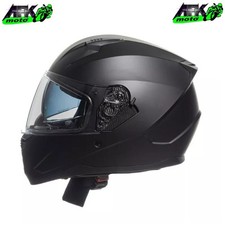 Casco Integrale Nero Opaco con Doppia Visiera Omologato ECE 22.06 Moto Scooter