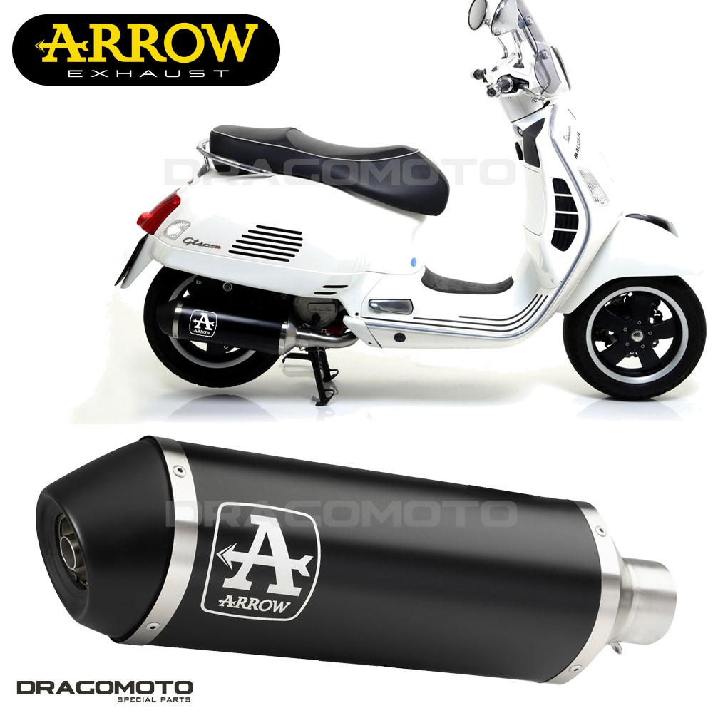 Silencieux ARROW Vespa GTS 300 2014 noir pour optimiser les gaz