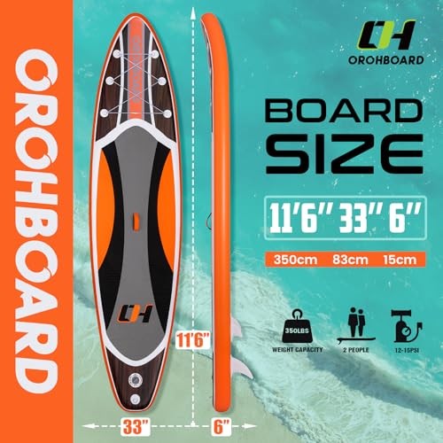 11'6 Inflatable Stand Up Paddle Boards Complete SUP Accessories Includes 3 - Picture 3 of 8