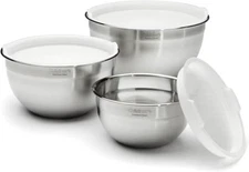  Mixing Bowl Set, Stainless Steel, 3-Piece, CTG-00-SMB