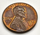 1953 D Lincoln Wheat Cent Red Brown AU You Grade it! Toned RB Penny Free Ship!